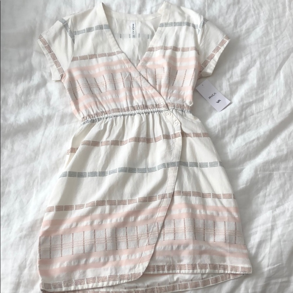 RVCA Rose Strapped White Dress